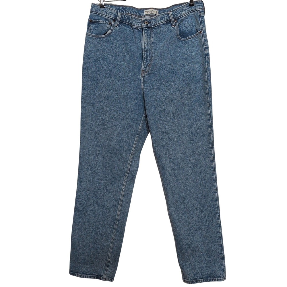 Abercrombie & Fitch 90s Straight Ultra High Rise Jeans Blue Size 34 18L Long